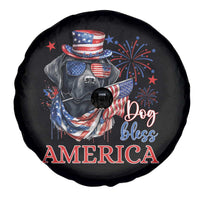 4th Of July Dog Bless America US Patriotic Spare Tire Cover