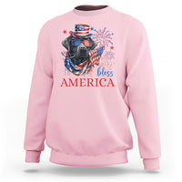 4th Of July Dog Bless America US Patriotic Sweatshirt - Wonder Print Shop
