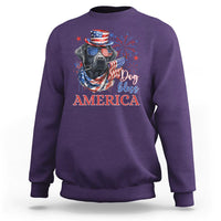 4th Of July Dog Bless America US Patriotic Sweatshirt - Wonder Print Shop