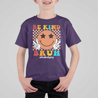 Anti Bullying T Shirt For Kid Be Kind Bruh Unity Day Orange Groovy - Wonder Print Shop