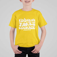 Be Kind T Shirt For Kid Kindness Takes Courage End Bullying - Wonder Print Shop