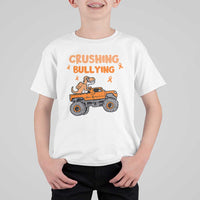 Anti Bullying T Shirt For Kid Crushing Bullying Dinosaur Riding Anti Bullying Prevention - Wonder Print Shop
