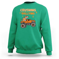 Anti Bullying Sweatshirt Crushing Bullying Dinosaur Riding Anti Bullying Prevention - Wonder Print Shop