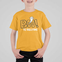 Anti Bullying Halloween T Shirt For Kid Boo To Bullying Spooky Ghost - Wonder Print Shop