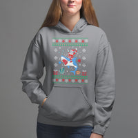 Christmas Hoodie Santa Riding Shark Diver Ocean Xmas Holiday - Wonder Print Shop