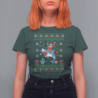 Christmas T Shirt Santa Riding Shark Diver Ocean Xmas Holiday - Wonder Print Shop