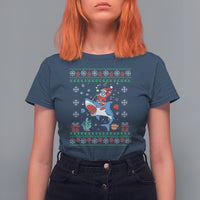 Christmas T Shirt Santa Riding Shark Diver Ocean Xmas Holiday - Wonder Print Shop