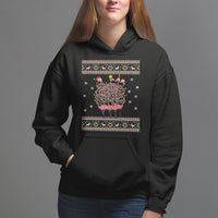Funny Flamingo Family Christmas Light Tangled Hoodie - Wonder Print Shop