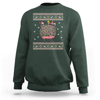 Funny Flamingo Family Christmas Light Tangled Sweatshirt - Wonder Print Shop