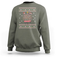 Funny Flamingo Family Christmas Light Tangled Sweatshirt - Wonder Print Shop
