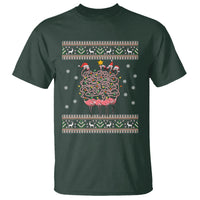 Funny Flamingo Family Christmas Light Tangled T Shirt - Wonder Print Shop