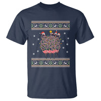 Funny Flamingo Family Christmas Light Tangled T Shirt - Wonder Print Shop