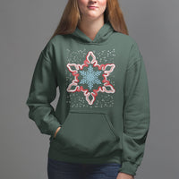 Snowflake Candy Cane Snow Christmas Pajamas Hoodie - Wonder Print Shop