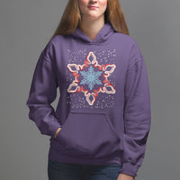 Snowflake Candy Cane Snow Christmas Pajamas Hoodie - Wonder Print Shop
