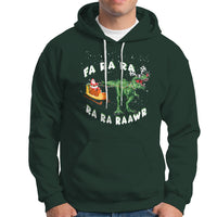 Christmas Hoodie Tree Rex Fa Ra Rawr T-Rex Dinosaur - Wonder Print Shop