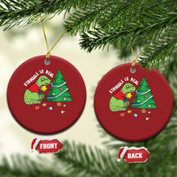 Christmas Cute Dinosaur Christmas Ornament Struggle Is Real - Wonder Print Shop