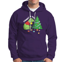 Christmas Hoodie Struggle Is Real T-Rex Christmas Tree Star - Wonder Print Shop