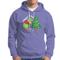 Christmas Hoodie Struggle Is Real T-Rex Christmas Tree Star - Wonder Print Shop