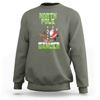 Chrsitmas Sweatshirt North Pole Dancer Reindeer Santa Ugly Xmas - Wonder Print Shop