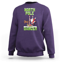 Chrsitmas Sweatshirt North Pole Dancer Reindeer Santa Ugly Xmas - Wonder Print Shop