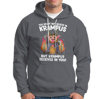 Merry Krampus Believes In You Germanic Christmas Demon Horror Hoodie - Wonder Print Shop