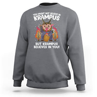 Merry Krampus Believes In You Germanic Christmas Demon Horror Sweatshirt - Wonder Print Shop