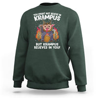 Merry Krampus Believes In You Germanic Christmas Demon Horror Sweatshirt - Wonder Print Shop