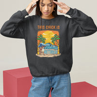 Retirement Sweatshirt This Chick Is Retired Women Relax At The Beach - Wonder Print Shop