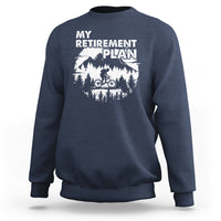 Retirement Plan Sweatshirt Funny Retired Rider Riding Bicycle - Wonder Print Shop