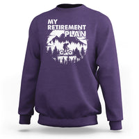 Retirement Plan Sweatshirt Funny Retired Rider Riding Bicycle - Wonder Print Shop
