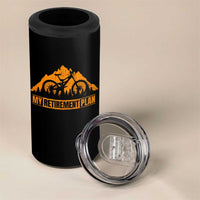 Funny Retirement Plan 4 in 1 Can Cooler Tumbler Retired Rider Riding Bicycle