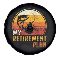 Retirement Plan Spare Tire Cover Funny Retired Fisherman Fishing
