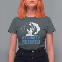 Retirement T Shirt For Women O'fishally Retired Fishing Fisherman - Wonder Print Shop
