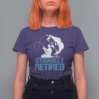 Retirement T Shirt For Women O'fishally Retired Fishing Fisherman - Wonder Print Shop