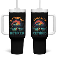 Funny Retirement Tumbler With Handle O'fishally Retired Fishing Men