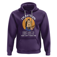 Retirement Hoodie Funny Horse Drinking Coffee I'm Retired I Don't Have To I Don't Want To You Can't Make Me - Wonder Print Shop