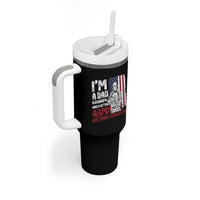Funny Retirement Tumbler With Handle I'm A Dad A Grandpa And A Retired Army Nothing Scares Me