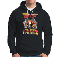 Retired Firefighter Hoodie I'm A Dad A Grandpa Nothing Scares Me Funny Retirement - Wonder Print Shop