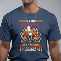 Retired Firefighter T Shirt I'm A Dad A Grandpa Nothing Scares Me Funny Retirement - Wonder Print Shop