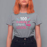 100th Day Of School T Shirt For Women 100 Flamazing Days Flamingo - Wonder Print Shop