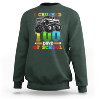 100th Day Of School Sweatshirt I Crushed 100 Days Monster Truck - Wonder Print Shop