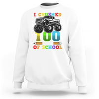 100th Day Of School Sweatshirt I Crushed 100 Days Monster Truck - Wonder Print Shop