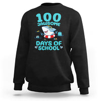 100th Day Of School Sweatshirt 100 Jawsome Days Funny Shark - Wonder Print Shop