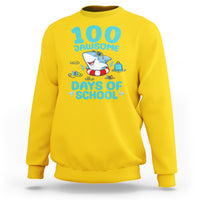 100th Day Of School Sweatshirt 100 Jawsome Days Funny Shark - Wonder Print Shop