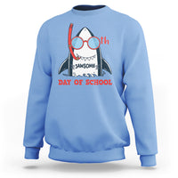 100th Day Of School Sweatshirt 100 Jawsome Days Funny Shark - Wonder Print Shop