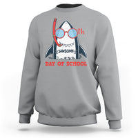 100th Day Of School Sweatshirt 100 Jawsome Days Funny Shark - Wonder Print Shop