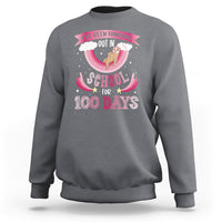 100th Day Of School Sweatshirt Hanging Out In School For 100 Days Funny Sloth - Wonder Print Shop