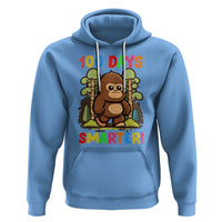 100th Day Of School Hoodie 100 Days Smarter Cute Bigfoot Sasquatch - Wonder Print Shop