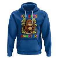 100th Day Of School Hoodie 100 Days Smarter Cute Bigfoot Sasquatch - Wonder Print Shop
