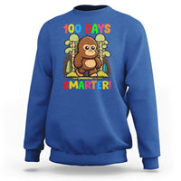 100th Day Of School Sweatshirt 100 Days Smarter Cute Bigfoot Sasquatch - Wonder Print Shop